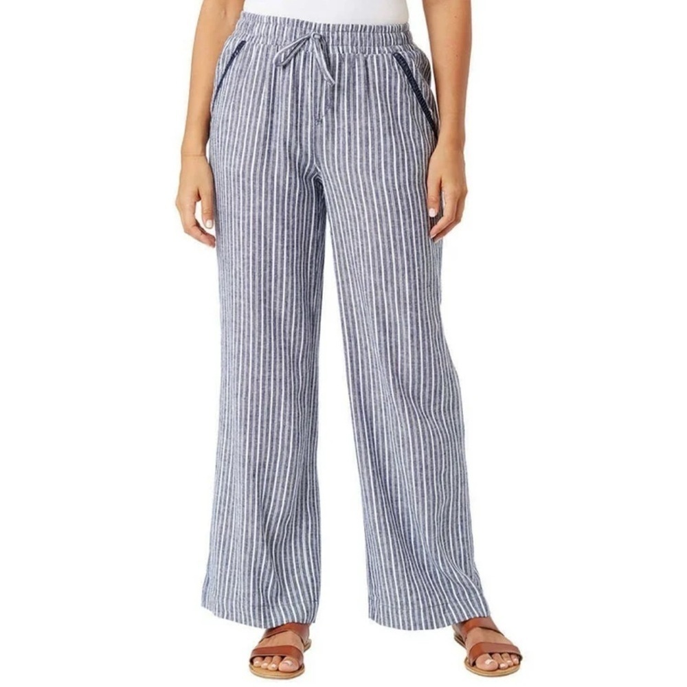 Briggs Women's Linen Blend Pull On Pant